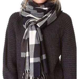 Plush ultra soft plaid scarf